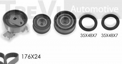 TREVI AUTOMOTIVE kd1073s -  Комплект ремня ГРМ